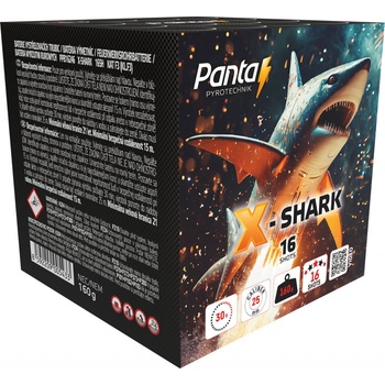 ohňostroj X-Shark 16 ran 25 mm