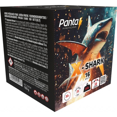 ohňostroj X-Shark 16 ran 25 mm