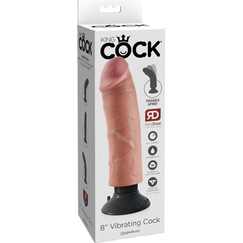 King Cock 8 - гъвкав, реалистичен вибратор (25см)