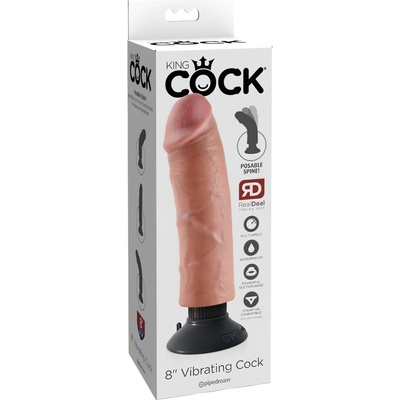 King Cock 8 - гъвкав, реалистичен вибратор (25см)
