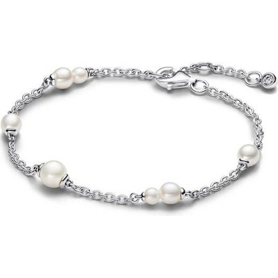 PANDORA Náramek se sladkovodními kultivovanými perlami 16 cm 593172C01-16
