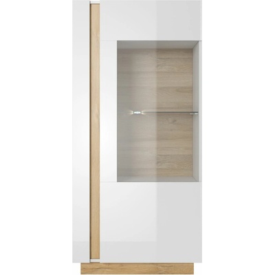 Laski Nízka Arco C 72 cm biely lesk / dub grandson