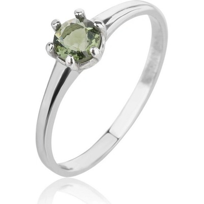 Šperky Jan Kos jewellery Stříbrný prsten s vltavínem 32106341