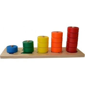 Montessori tyčky s barevnými kruhy na počítání