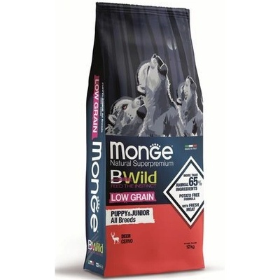 Monge BWild Low Grain Puppy & Junior jelení 12 kg
