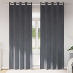 Pure Line Home Кадифени завеси в цвят сив с метални халки, 2 бр. , 140 x 260 см - zalegloto - 48,90 лв