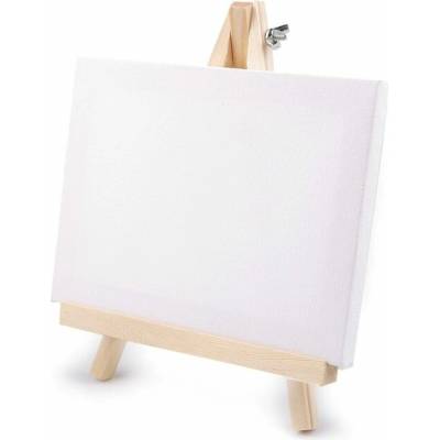 Mini malířský stojan s plátnem - bílá