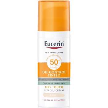 Image 1 of Eucerin Sun Оцветен слънцезащитен гел-крем за лице Oil Control, светъл, SPF50+, 50 ml