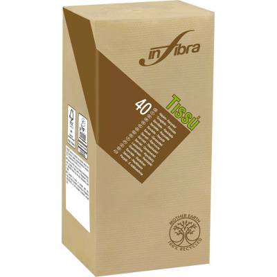 Celtex papírové ubrousky Bio-Eko Infibra 2V sklad 1/8 béžová 38x38cm 40ks