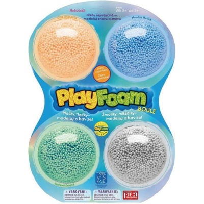 PlayFoam® 4pack-B Modelína/Plastelína kuličková 4 barvy na kartě 18x27x4cm