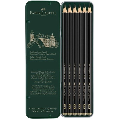 Faber-Castell Моливи Pitt Graphite Matt, чернографитни, 6 бр (1015100380)