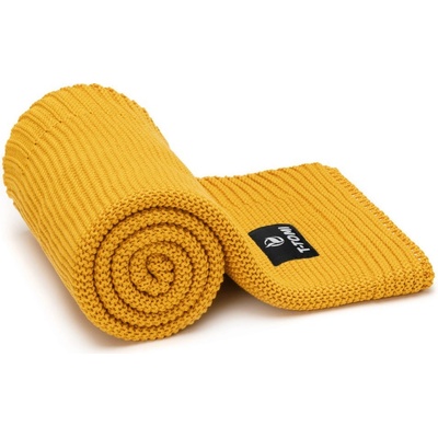 T tomi Pletená deka autumn mint waves Mustard waves