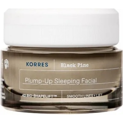 KORRES Богат нощен крем против бръчки Черен бор , Korres BLACK PINE 4D Plump-Up Sleeping Facial 40ml