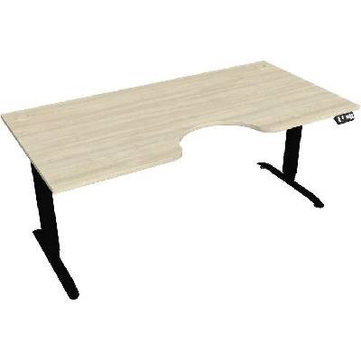 Hobis Office Pro psací stůl Motion MS ERGO 2 Šířka: 180 cm, Barva desky: akát, Barva kovu: černá RAL 9005 Šířka 120-180 cm / 27 barevných variant