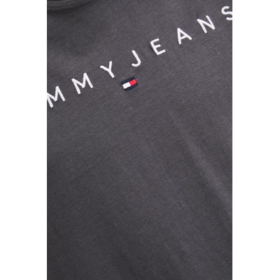 Tommy Jeans Памучна тениска Tommy Jeans в сиво с апликация DM0DM20744 (DM0DM20744)