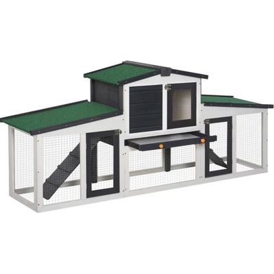 Aga dřevěná králíkárna s výběhem 204 x 45 x 80 cm