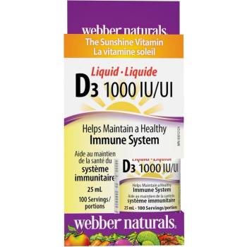 Webber Naturals Витамин D3 1000 IU (течен) 25 ml /100 дози | Webber Naturals (3350 WN)