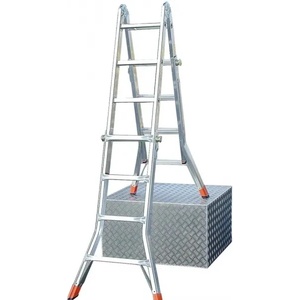 KRAUSE Алуминиева телескопична стълба KRAUSE TeleMatic 4+4 (06129956) - mashini