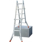 KRAUSE Алуминиева телескопична стълба KRAUSE TeleMatic 4+4 (06129956) - mashini