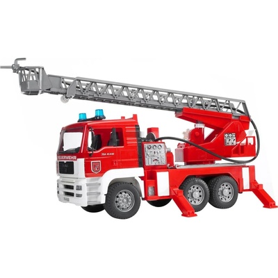 BRUDER MAN TGA модел пожарна с кран на 360 градуса, червен/бял (02771)