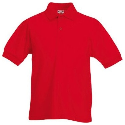 Fruit Of The Loom směsové polo triko 65 35 červená