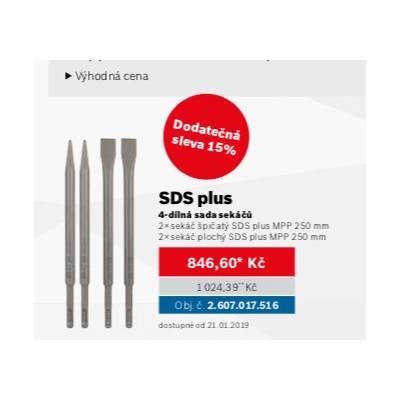 Sada sekáčů Bosch SDS-Plus /bal.4ks/