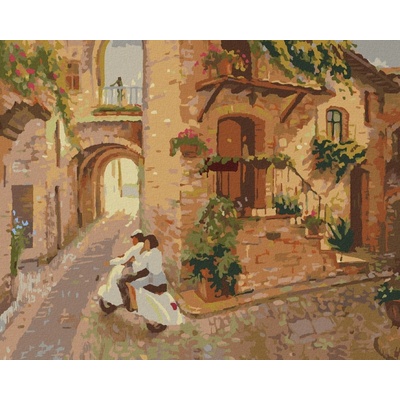 Zuty Malování Podle Čísel Projížďka Po Itálii 80 x 100 Cm Plátno 8596530092544