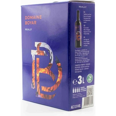 Domaine Boyar Graffity Merlot Bag in Box červená 2023 13,5% 3 l (kartón)