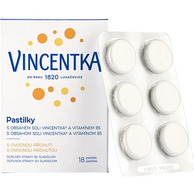 Vincentka Pastilky ovocné 18tbl