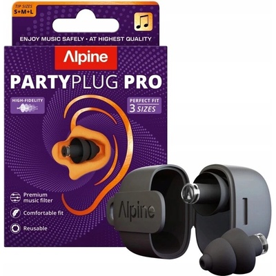 Alpine PartyPlug Pro Chrániče sluchu Black Multisize černá