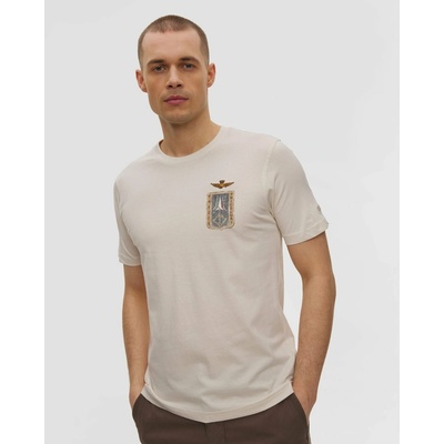 Aeronautica Militare Béžové pánské tričko