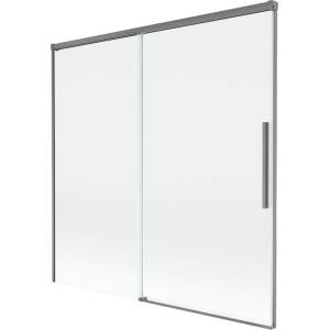 Mexen Rox плъзгащ се параван за вана, 2-крилен, 160 x 150 см, прозрачен, gun metal (8C9-160-001-95-00)