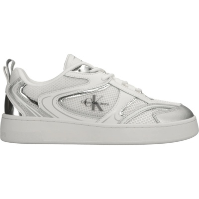 Calvin Klein dámske tenisky BASKET CUPSOLE LOW biela strieborná