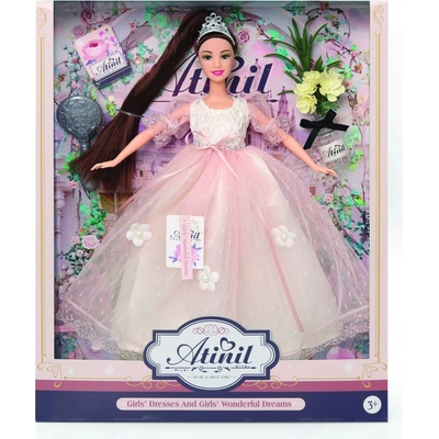 HM Studio 31SY-31521 Atinil v ružových šatách s doplnkami 28 cm