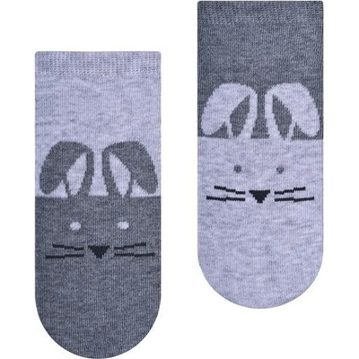 Detské členkové ponožky Two Bunnies šedá