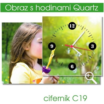 Obraz s hodinami z vlastní fotografie 90 × 60 cm - C19