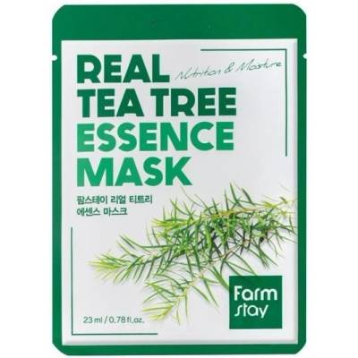 Farmstay Real Tea Tree Essence Mask - Успокояваща лист-маска с екстракт от чаено дърво 1бр/23мл