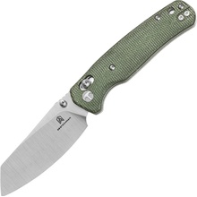 Bestechman CICADA'S WING 10Cr15MoV Satin with OD green Micarta handle BMK06-M-2