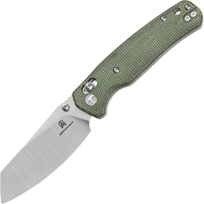 Bestechman CICADA'S WING 10Cr15MoV Satin with OD green Micarta handle BMK06-M-2