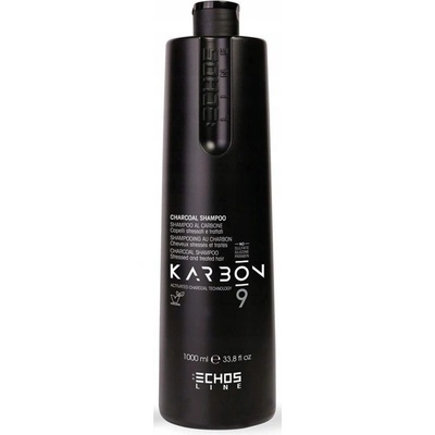 Echosline Karbon 9 šampon s aktivním uhlím na namáhané vlasy 1000 ml