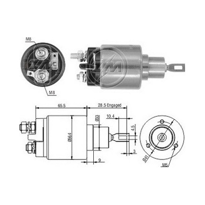Spínač startéru 0001107005 Bosch 0331303045