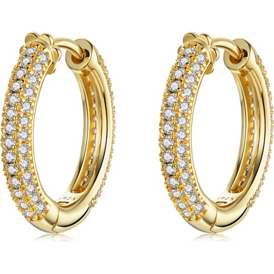 Olivie stříbrné kruhy gold 5790