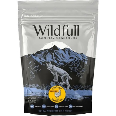 WILDFULL Котка Възрастен Стерилизиран&Лек - Пиле & Тиква 1, 5 кг