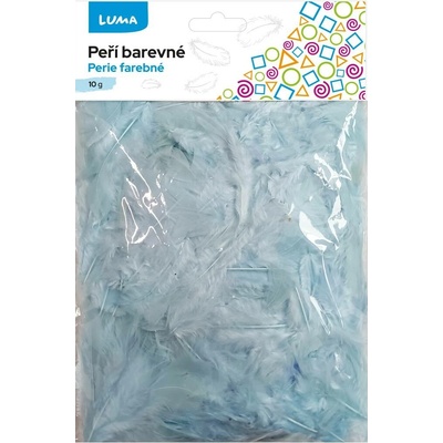 Peří barevné Luma, světle modré, 10g
