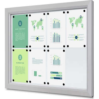Jansen Display Venkovní uzamykatelná vitrína Slim 8 x A4 970 x 705 mm – Zboží Živě