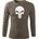 DRAGOWA FIT-T Тениска с дълъг ръкав Punisher, маслиненозелена, 160 г/м2 (4540)