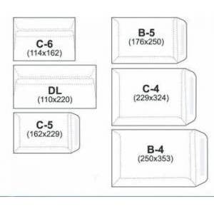 NC Koperty Envelopes dl hk (with strap) white 50 pcs