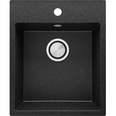 Твоят Стил Графитна кухненска гранитна мивка Рига 45 XL 430 x 500 мм