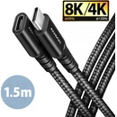 Axagon BUCM32-CF15AB predlžovací USB-C (M) USB-C (F), 1.5m, černý