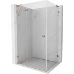 Mexen Lunar L лява въртяща се душ кабина 70 x 90 см, прозрачно, четкан мед - 834L-070-090-65-00-L (834L-070-090-65-00-L)